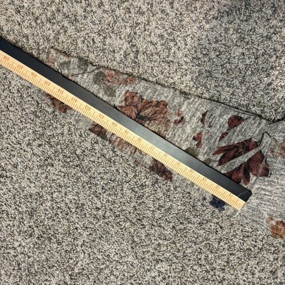 Live In The Moment Floral Cropped Sweatshirt Women XS Gray Long Sleeve - Picture 5 of 7